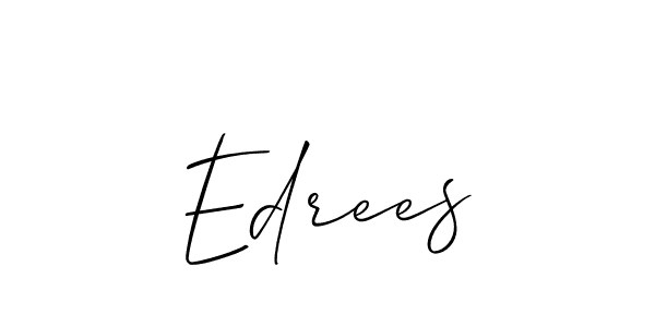 Also we have Edrees name is the best signature style. Create professional handwritten signature collection using Allison_Script autograph style. Edrees signature style 2 images and pictures png