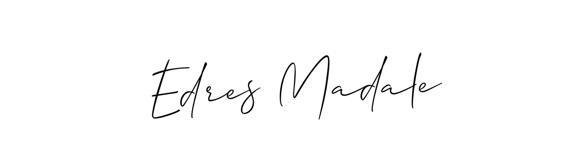 Similarly Allison_Script is the best handwritten signature design. Signature creator online .You can use it as an online autograph creator for name Edres Madale. Edres Madale signature style 2 images and pictures png