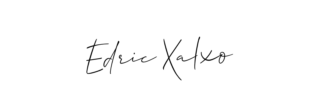 How to make Edric Xalxo name signature. Use Allison_Script style for creating short signs online. This is the latest handwritten sign. Edric Xalxo signature style 2 images and pictures png