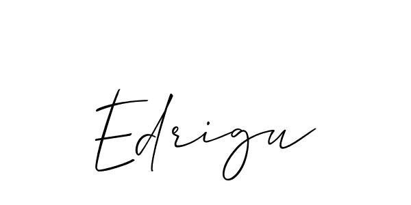 Allison_Script is a professional signature style that is perfect for those who want to add a touch of class to their signature. It is also a great choice for those who want to make their signature more unique. Get Edrigu name to fancy signature for free. Edrigu signature style 2 images and pictures png