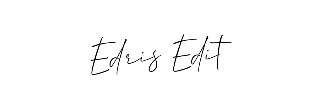 How to make Edris Edit name signature. Use Allison_Script style for creating short signs online. This is the latest handwritten sign. Edris Edit signature style 2 images and pictures png