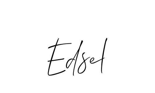 Also we have Edsel name is the best signature style. Create professional handwritten signature collection using Allison_Script autograph style. Edsel signature style 2 images and pictures png