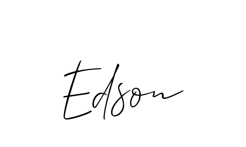 Use a signature maker to create a handwritten signature online. With this signature software, you can design (Allison_Script) your own signature for name Edson. Edson signature style 2 images and pictures png