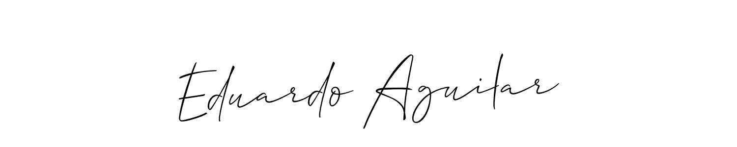 How to make Eduardo Aguilar name signature. Use Allison_Script style for creating short signs online. This is the latest handwritten sign. Eduardo Aguilar signature style 2 images and pictures png