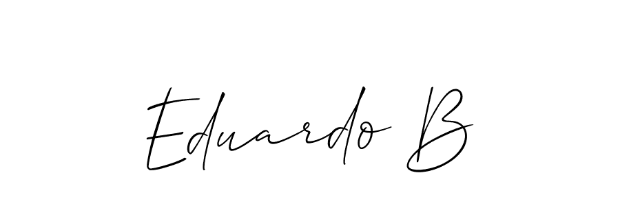 It looks lik you need a new signature style for name Eduardo B. Design unique handwritten (Allison_Script) signature with our free signature maker in just a few clicks. Eduardo B signature style 2 images and pictures png