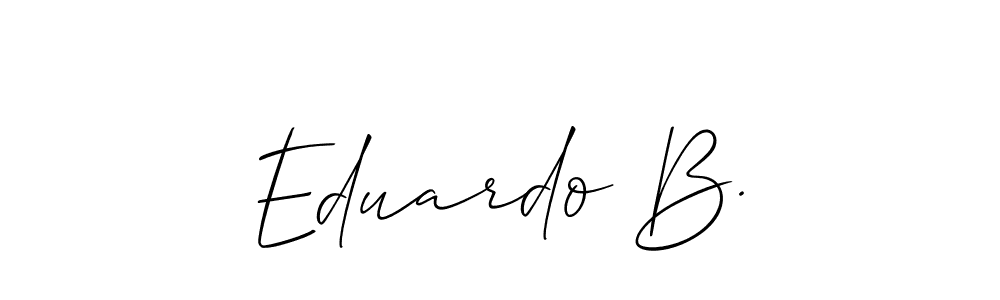 Also we have Eduardo B. name is the best signature style. Create professional handwritten signature collection using Allison_Script autograph style. Eduardo B. signature style 2 images and pictures png