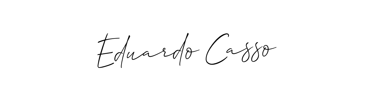 It looks lik you need a new signature style for name Eduardo Casso. Design unique handwritten (Allison_Script) signature with our free signature maker in just a few clicks. Eduardo Casso signature style 2 images and pictures png