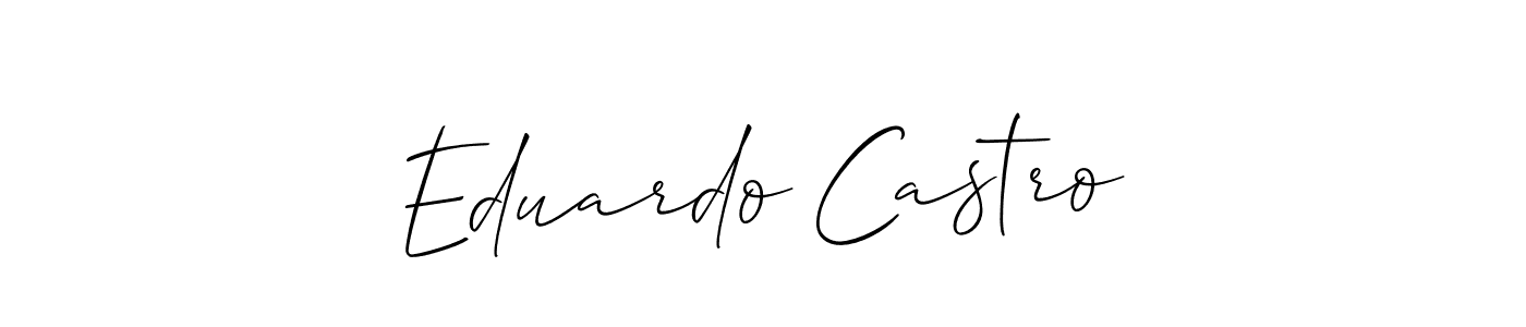 Make a beautiful signature design for name Eduardo Castro. With this signature (Allison_Script) style, you can create a handwritten signature for free. Eduardo Castro signature style 2 images and pictures png