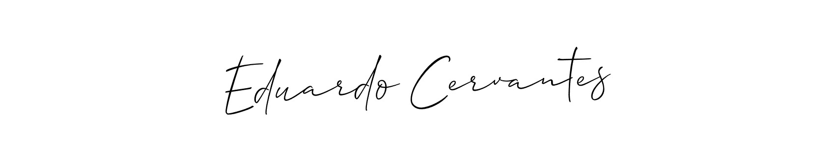 How to make Eduardo Cervantes name signature. Use Allison_Script style for creating short signs online. This is the latest handwritten sign. Eduardo Cervantes signature style 2 images and pictures png