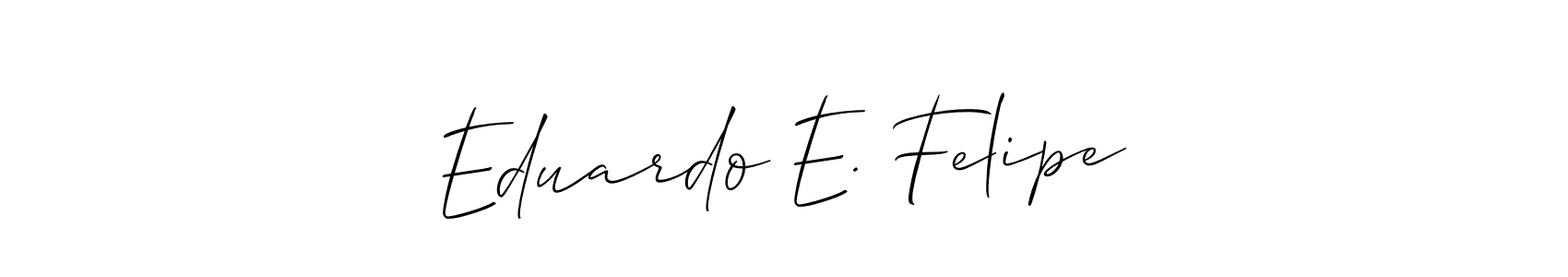 You can use this online signature creator to create a handwritten signature for the name Eduardo E. Felipe. This is the best online autograph maker. Eduardo E. Felipe signature style 2 images and pictures png