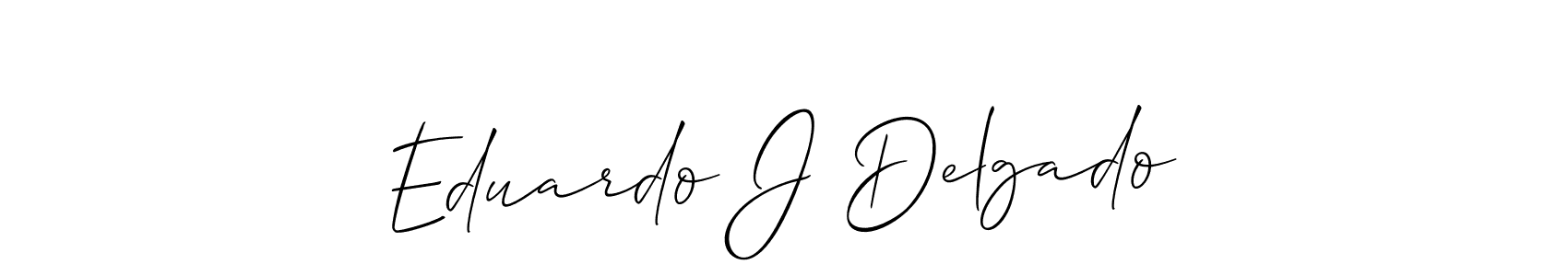 The best way (Allison_Script) to make a short signature is to pick only two or three words in your name. The name Eduardo J Delgado include a total of six letters. For converting this name. Eduardo J Delgado signature style 2 images and pictures png