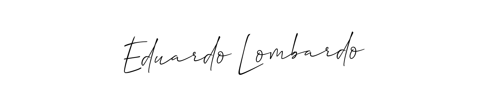 How to make Eduardo Lombardo signature? Allison_Script is a professional autograph style. Create handwritten signature for Eduardo Lombardo name. Eduardo Lombardo signature style 2 images and pictures png