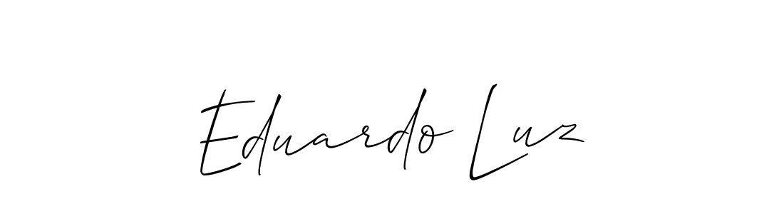 Use a signature maker to create a handwritten signature online. With this signature software, you can design (Allison_Script) your own signature for name Eduardo Luz. Eduardo Luz signature style 2 images and pictures png
