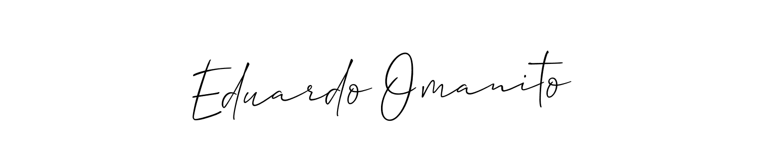 Use a signature maker to create a handwritten signature online. With this signature software, you can design (Allison_Script) your own signature for name Eduardo Omanito. Eduardo Omanito signature style 2 images and pictures png