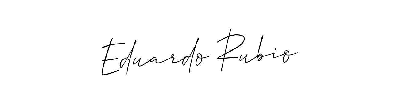 You should practise on your own different ways (Allison_Script) to write your name (Eduardo Rubio) in signature. don't let someone else do it for you. Eduardo Rubio signature style 2 images and pictures png