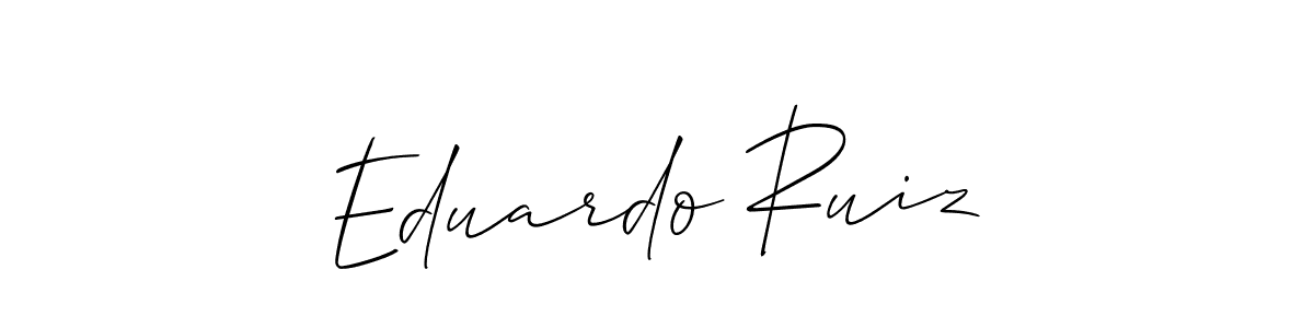 Create a beautiful signature design for name Eduardo Ruiz. With this signature (Allison_Script) fonts, you can make a handwritten signature for free. Eduardo Ruiz signature style 2 images and pictures png