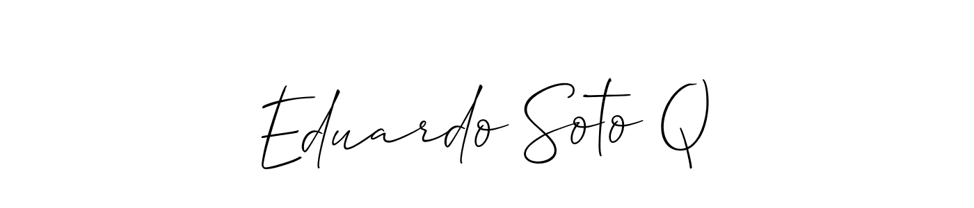Eduardo Soto Q stylish signature style. Best Handwritten Sign (Allison_Script) for my name. Handwritten Signature Collection Ideas for my name Eduardo Soto Q. Eduardo Soto Q signature style 2 images and pictures png