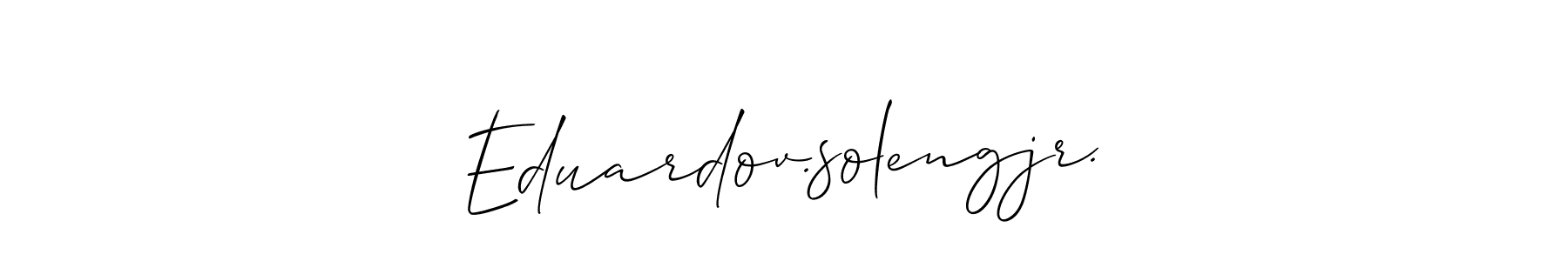 How to make Eduardov.solengjr. name signature. Use Allison_Script style for creating short signs online. This is the latest handwritten sign. Eduardov.solengjr. signature style 2 images and pictures png