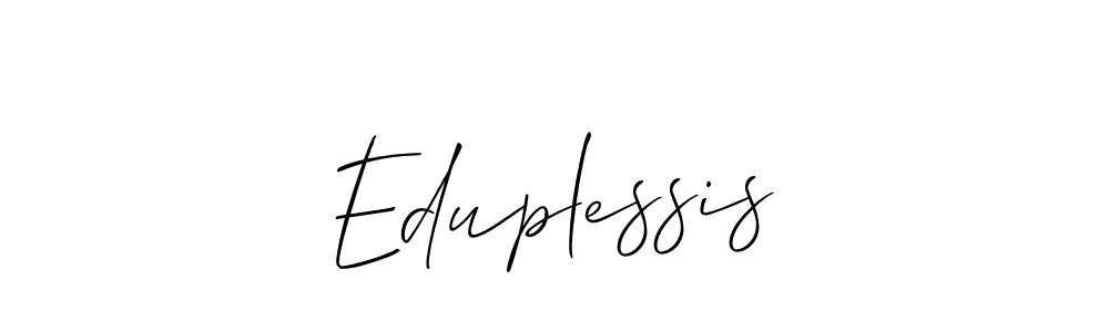 How to make Eduplessis name signature. Use Allison_Script style for creating short signs online. This is the latest handwritten sign. Eduplessis signature style 2 images and pictures png