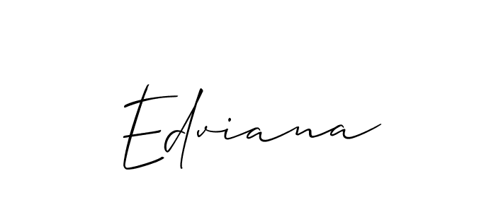 Make a short Edviana signature style. Manage your documents anywhere anytime using Allison_Script. Create and add eSignatures, submit forms, share and send files easily. Edviana signature style 2 images and pictures png