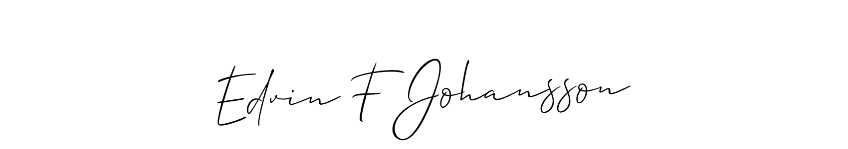 How to Draw Edvin F Johansson signature style? Allison_Script is a latest design signature styles for name Edvin F Johansson. Edvin F Johansson signature style 2 images and pictures png