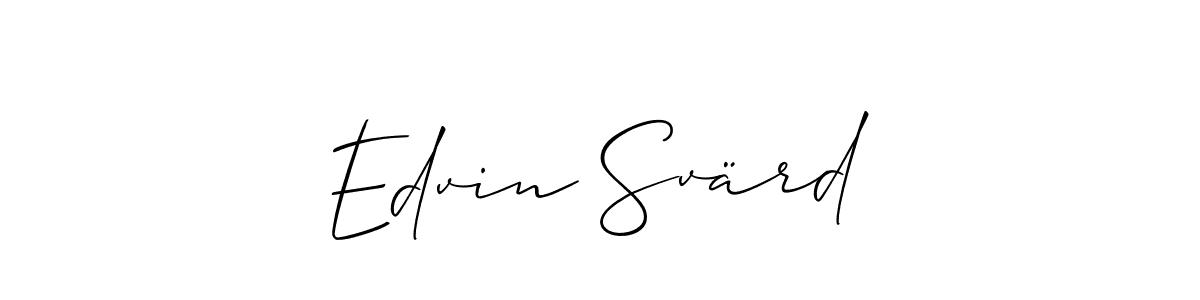 This is the best signature style for the Edvin Svärd name. Also you like these signature font (Allison_Script). Mix name signature. Edvin Svärd signature style 2 images and pictures png