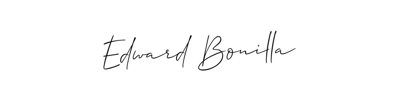 Design your own signature with our free online signature maker. With this signature software, you can create a handwritten (Allison_Script) signature for name Edward Bonilla. Edward Bonilla signature style 2 images and pictures png