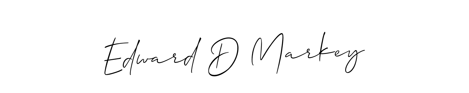 How to make Edward D Markey name signature. Use Allison_Script style for creating short signs online. This is the latest handwritten sign. Edward D Markey signature style 2 images and pictures png