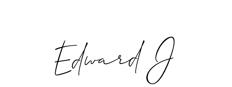 if you are searching for the best signature style for your name Edward J. so please give up your signature search. here we have designed multiple signature styles  using Allison_Script. Edward J signature style 2 images and pictures png