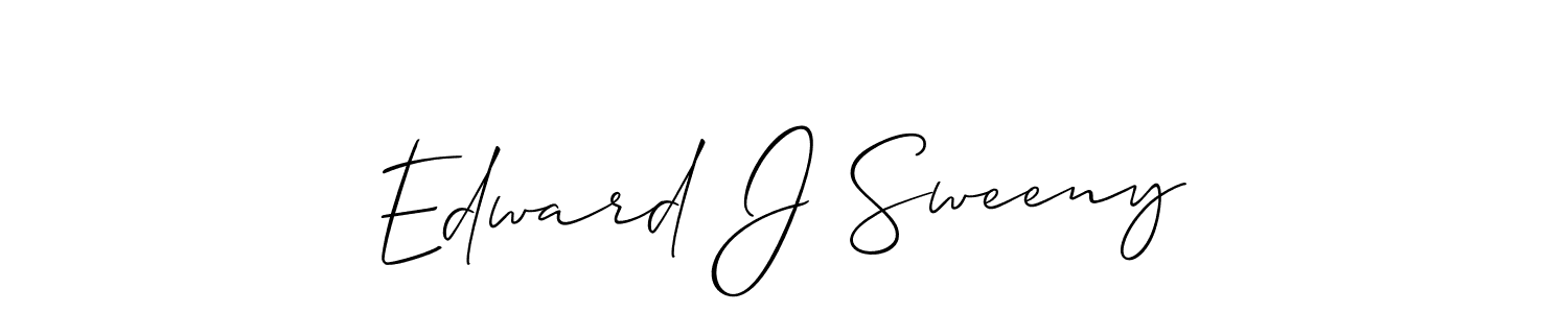 Edward J Sweeny stylish signature style. Best Handwritten Sign (Allison_Script) for my name. Handwritten Signature Collection Ideas for my name Edward J Sweeny. Edward J Sweeny signature style 2 images and pictures png