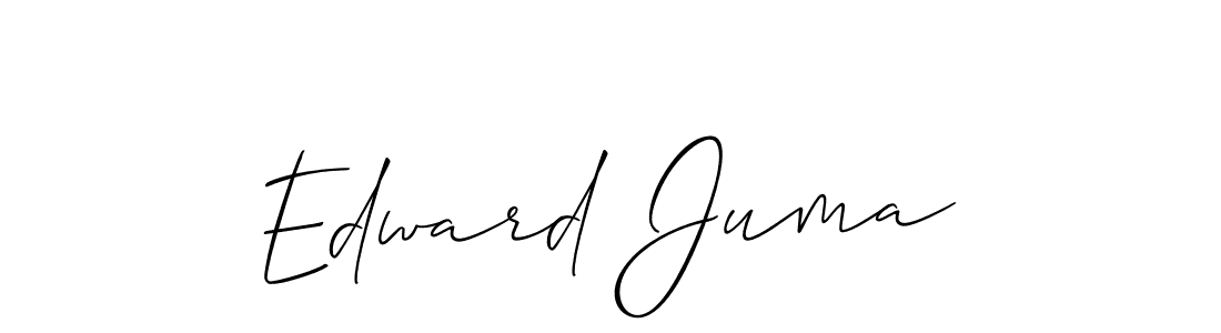 You should practise on your own different ways (Allison_Script) to write your name (Edward Juma) in signature. don't let someone else do it for you. Edward Juma signature style 2 images and pictures png