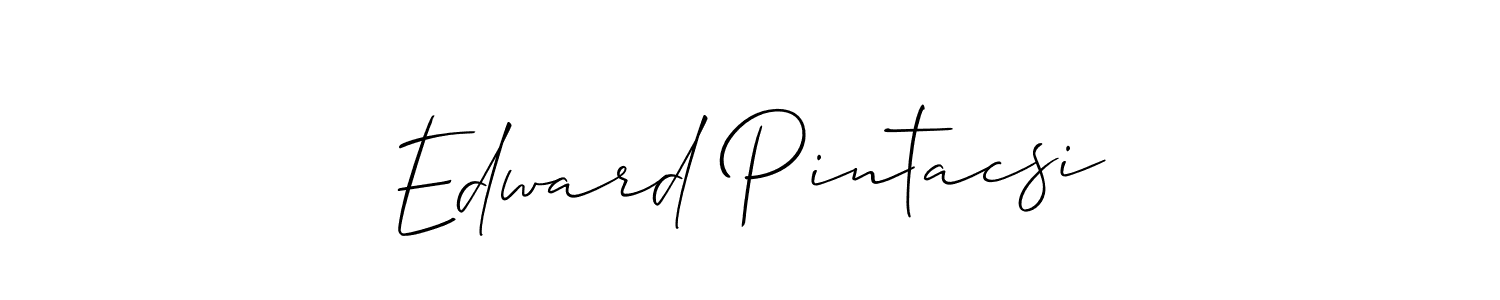 How to make Edward Pintacsi name signature. Use Allison_Script style for creating short signs online. This is the latest handwritten sign. Edward Pintacsi signature style 2 images and pictures png