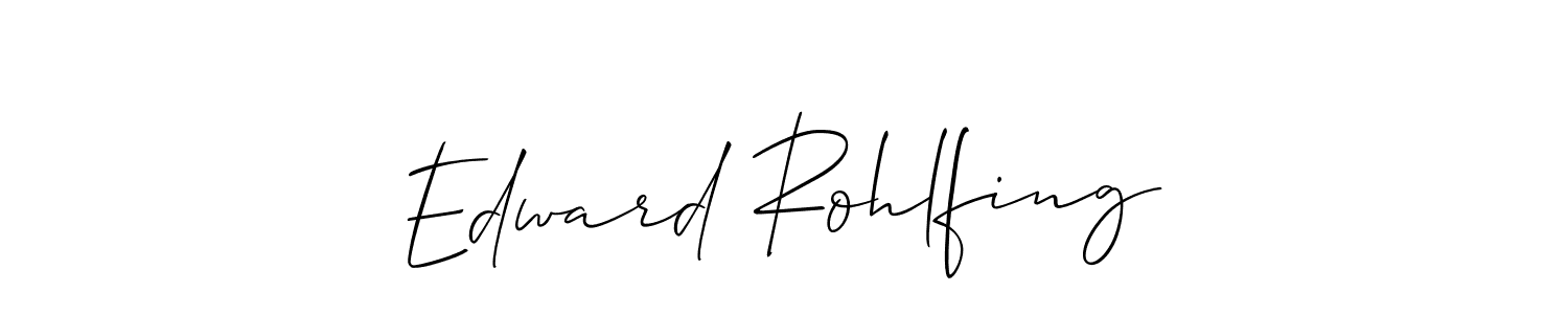 The best way (Allison_Script) to make a short signature is to pick only two or three words in your name. The name Edward Rohlfing include a total of six letters. For converting this name. Edward Rohlfing signature style 2 images and pictures png