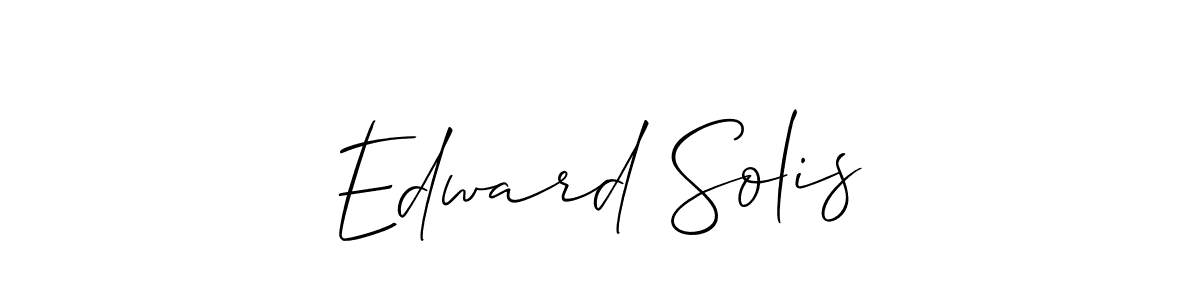 Design your own signature with our free online signature maker. With this signature software, you can create a handwritten (Allison_Script) signature for name Edward Solis. Edward Solis signature style 2 images and pictures png