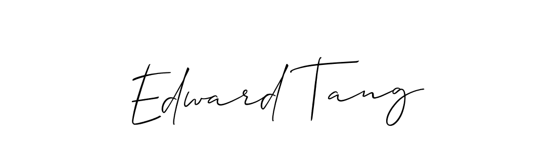 It looks lik you need a new signature style for name Edward Tang. Design unique handwritten (Allison_Script) signature with our free signature maker in just a few clicks. Edward Tang signature style 2 images and pictures png