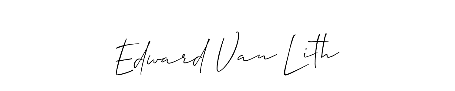 Create a beautiful signature design for name Edward Van Lith. With this signature (Allison_Script) fonts, you can make a handwritten signature for free. Edward Van Lith signature style 2 images and pictures png