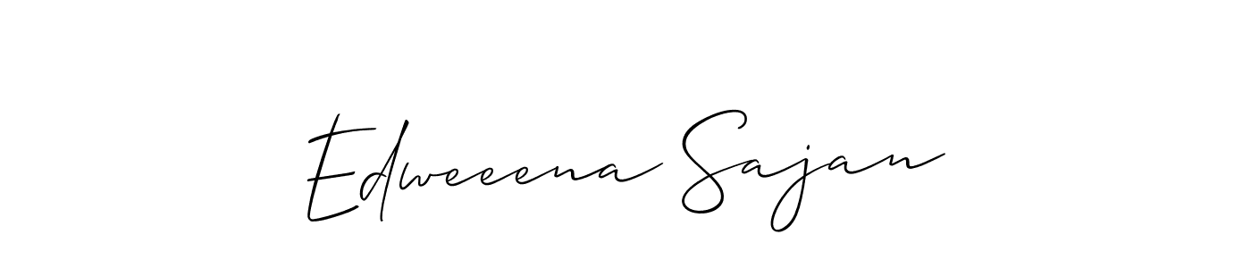 Also we have Edweeena Sajan name is the best signature style. Create professional handwritten signature collection using Allison_Script autograph style. Edweeena Sajan signature style 2 images and pictures png