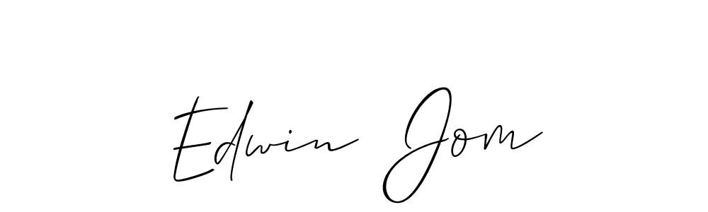Make a beautiful signature design for name Edwin  Jom. With this signature (Allison_Script) style, you can create a handwritten signature for free. Edwin  Jom signature style 2 images and pictures png