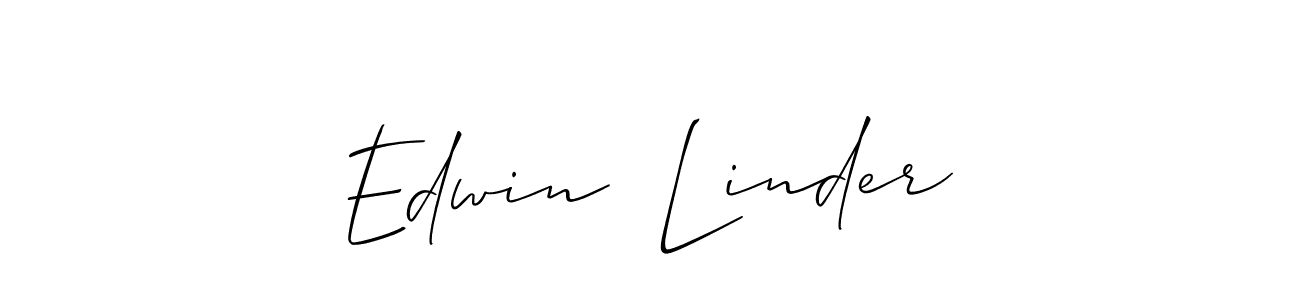 Similarly Allison_Script is the best handwritten signature design. Signature creator online .You can use it as an online autograph creator for name Edwin  Linder. Edwin  Linder signature style 2 images and pictures png