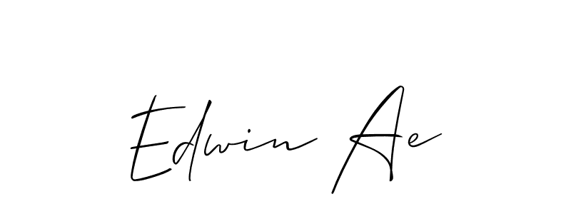 Use a signature maker to create a handwritten signature online. With this signature software, you can design (Allison_Script) your own signature for name Edwin Ae. Edwin Ae signature style 2 images and pictures png