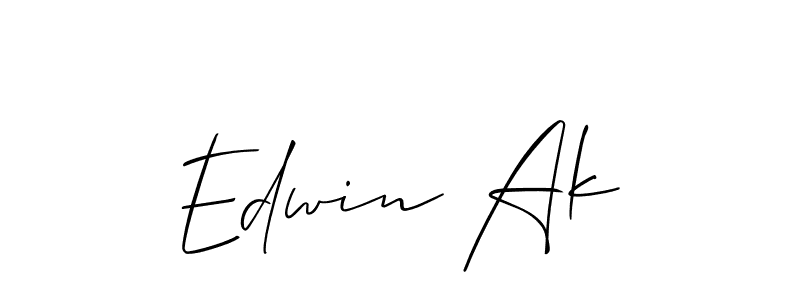 The best way (Allison_Script) to make a short signature is to pick only two or three words in your name. The name Edwin Ak include a total of six letters. For converting this name. Edwin Ak signature style 2 images and pictures png