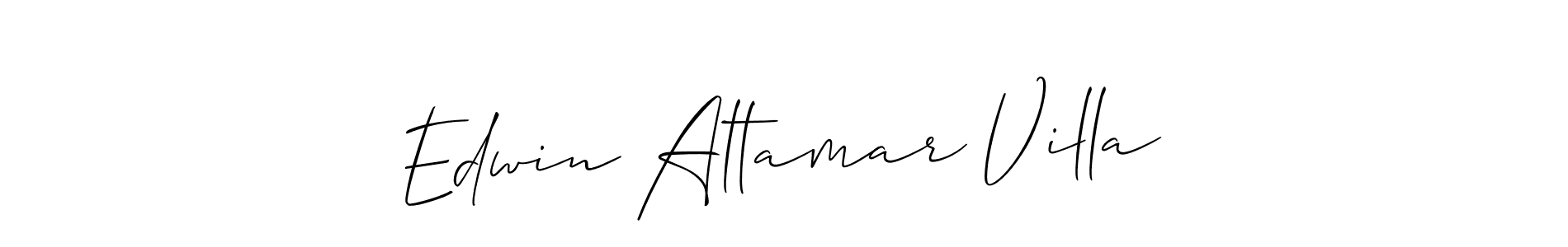 Also You can easily find your signature by using the search form. We will create Edwin Altamar Villa name handwritten signature images for you free of cost using Allison_Script sign style. Edwin Altamar Villa signature style 2 images and pictures png