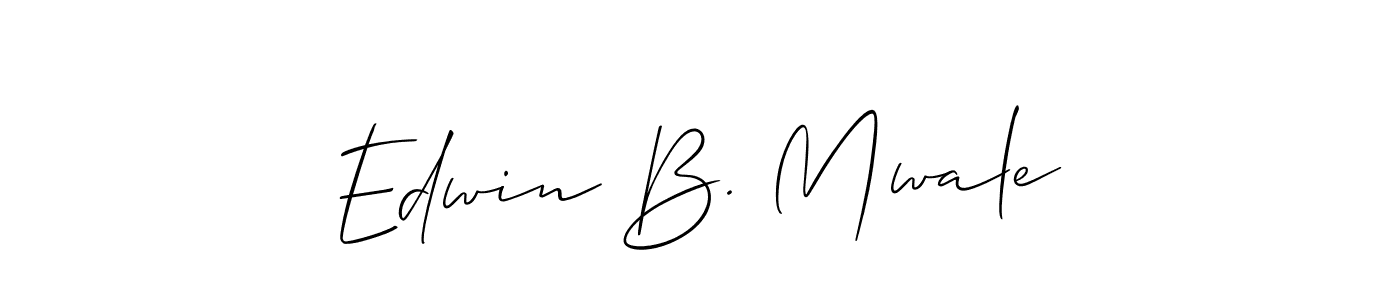 You should practise on your own different ways (Allison_Script) to write your name (Edwin B. Mwale) in signature. don't let someone else do it for you. Edwin B. Mwale signature style 2 images and pictures png