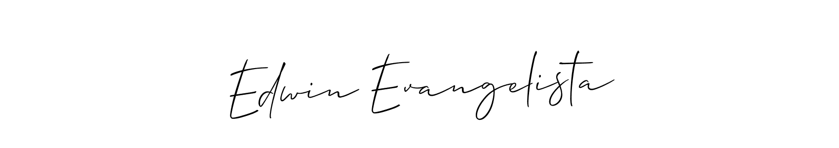 Make a beautiful signature design for name Edwin Evangelista. With this signature (Allison_Script) style, you can create a handwritten signature for free. Edwin Evangelista signature style 2 images and pictures png