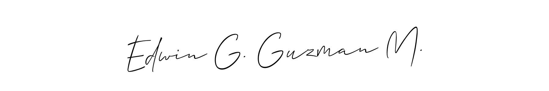 Make a beautiful signature design for name Edwin G. Guzman M.. Use this online signature maker to create a handwritten signature for free. Edwin G. Guzman M. signature style 2 images and pictures png