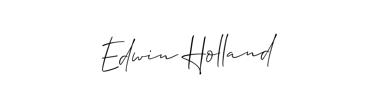 Also You can easily find your signature by using the search form. We will create Edwin Holland name handwritten signature images for you free of cost using Allison_Script sign style. Edwin Holland signature style 2 images and pictures png