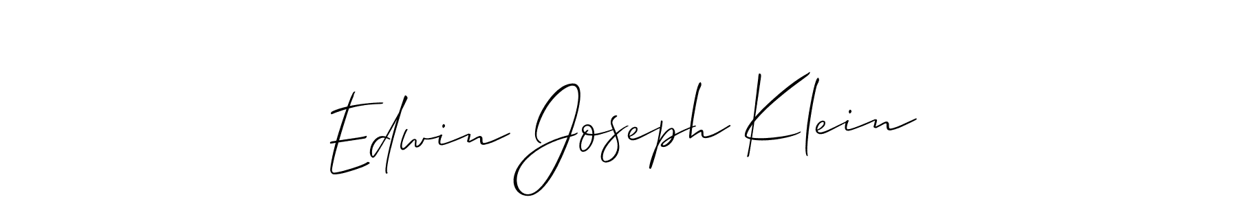 This is the best signature style for the Edwin Joseph Klein name. Also you like these signature font (Allison_Script). Mix name signature. Edwin Joseph Klein signature style 2 images and pictures png