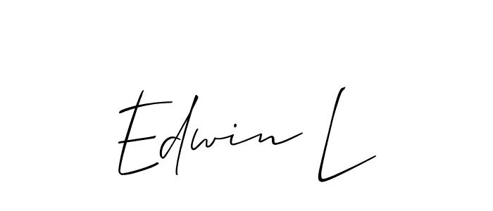 if you are searching for the best signature style for your name Edwin L. so please give up your signature search. here we have designed multiple signature styles  using Allison_Script. Edwin L signature style 2 images and pictures png