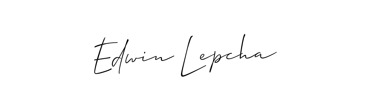 Design your own signature with our free online signature maker. With this signature software, you can create a handwritten (Allison_Script) signature for name Edwin Lepcha. Edwin Lepcha signature style 2 images and pictures png