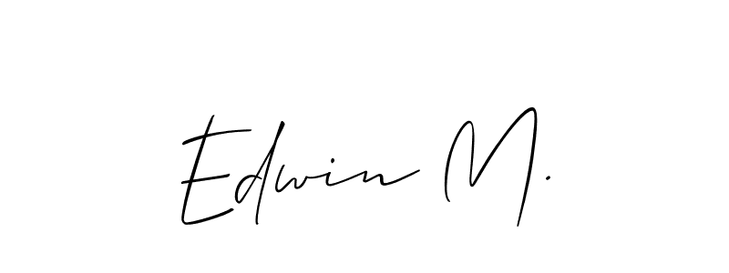 Also You can easily find your signature by using the search form. We will create Edwin M. name handwritten signature images for you free of cost using Allison_Script sign style. Edwin M. signature style 2 images and pictures png